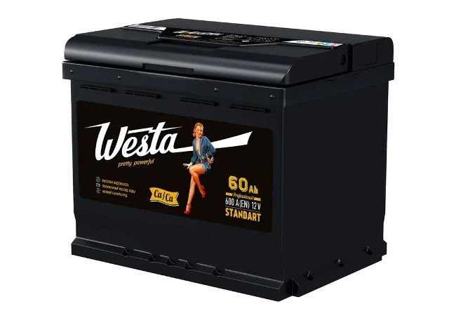 Аккумулятор WESTA BLACK 6СТ-60 оп 60 Ач 600 А 242х175х175 [L2B]